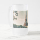 Eiffeltoren kussensloop matglas bierpul (Voorkant links)