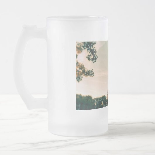 Eiffeltoren kussensloop matglas bierpul (Links)