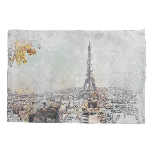 Eiffeltoren Kussensloop – Parijs Frankrijk Decorat (Achterkant)