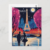 Eiffeltoren Landmark van Parijs Briefkaart (Voorkant / Achterkant)