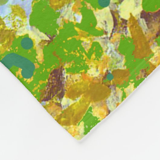 Eiffeltoren Landschap Lente Pointillisme Fleece Deken (Hoek)