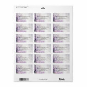 Eiffeltoren lavendel Romance bruiloft Etiket (Full Sheet)