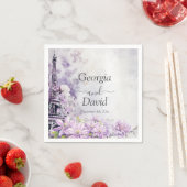Eiffeltoren lavendel Romance bruiloft Servet (Insitu)