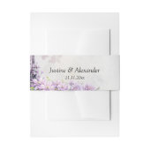 Eiffeltoren lavendel Romance bruiloft Uitnodigingen Wikkel (Voorkant Voorbeeld)