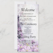 Eiffeltoren lavendel Romance huwelijksprogramma (Voorkant)