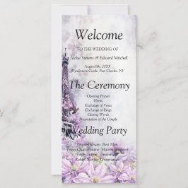 Eiffeltoren lavendel Romance huwelijksprogramma