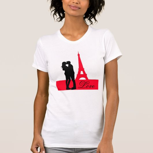 Eiffeltoren Liefde Silhouet T-shirt (Voorkant)