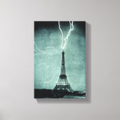 Eiffeltoren Lightning Strike Canvas Print (Voorkant)
