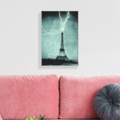 Eiffeltoren Lightning Strike Canvas Print (Insitu (Woonkamer))