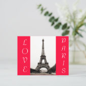 Eiffeltoren - Love Paris Briefkaart (Staand voorkant)