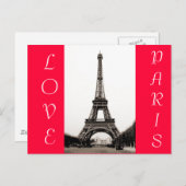 Eiffeltoren - Love Paris Briefkaart (Voorkant / Achterkant)