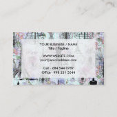  Eiffeltoren mannequin bloemencollage Visitekaartje (Achterkant)