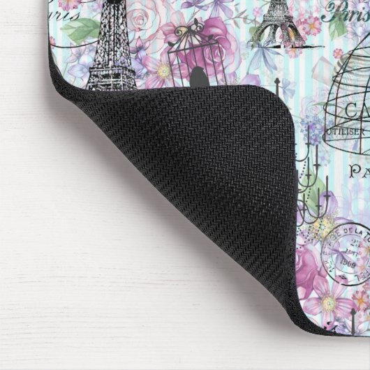  Eiffeltoren: mannequin florale collage Muismat (Hoek)