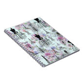  Eiffeltoren: mannequin florale collage Notitieboek (Rechterzijde)