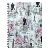  Eiffeltoren: mannequin florale collage Notitieboek (Voorkant)