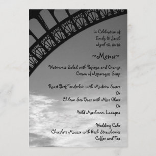 Eiffeltoren Menukaarten Menu
