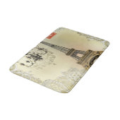 eiffeltoren met beige bloemelas chandelier paris badmat (Gekanteld)