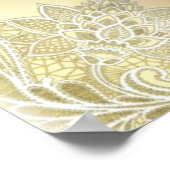 eiffeltoren met beige bloemelas chandelier paris poster (Hoek)