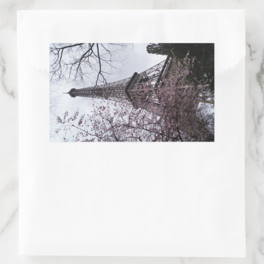 Eiffeltoren met bloesem rechthoekige sticker (Tas)