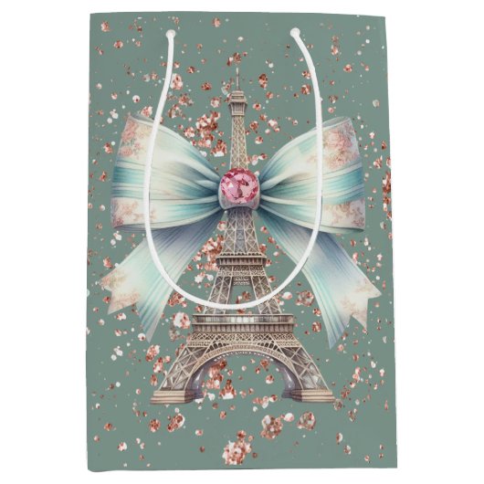 Eiffeltoren met boog medium cadeauzakje (Voorkant)