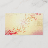 Eiffeltoren met drijvende harten visitekaartje (Achterkant)