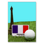 Eiffeltoren met Franse vlag en golfbal Kaart (Voorkant)