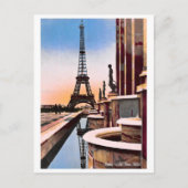 Eiffeltoren  met hand gekleurde vogels OogUitzicht Briefkaart (Voorkant)