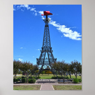 Eiffeltoren met rode cowboyhoed, Paris, Texas Poster