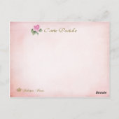 Eiffeltoren met Roze Rozen Briefkaart (Achterkant)