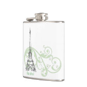 Eiffeltoren met schuifwiel heupfles (Links)