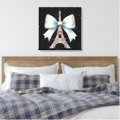 Eiffeltoren met Sierkussen Canvas Afdruk (Insitu (Slaapkamer))