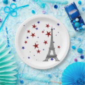 Eiffeltoren met sterren papieren bordje (Feest)