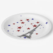 Eiffeltoren met sterren papieren bordje (Gekanteld)