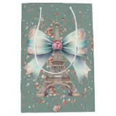 Eiffeltoren met strik medium cadeauzakje (Voorkant)