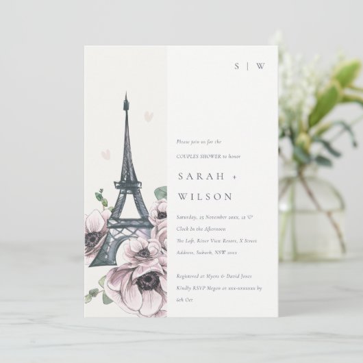  Eiffeltoren met torens Kaart (Staand voorkant)