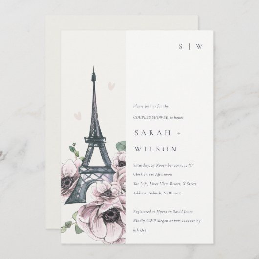  Eiffeltoren met torens Kaart (Voorkant / Achterkant)