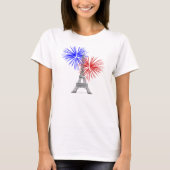 Eiffeltoren met vuurwerk t-shirt (Voorkant)