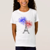 Eiffeltoren met vuurwerk t-shirt (Voorkant)
