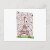 Eiffeltoren met wervelkolommen en stangen briefkaart (Voorkant)