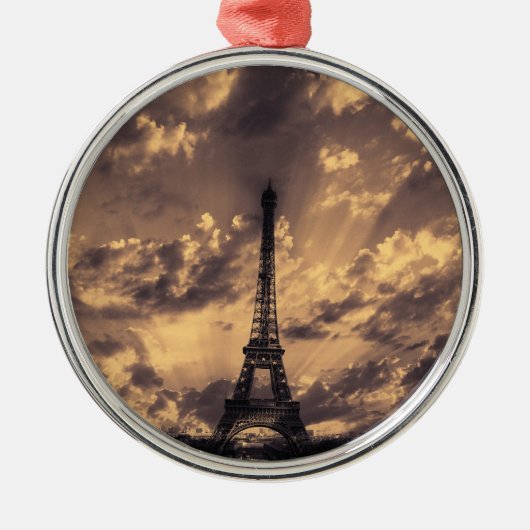 Eiffeltoren Metalen Ornament (Voorkant)