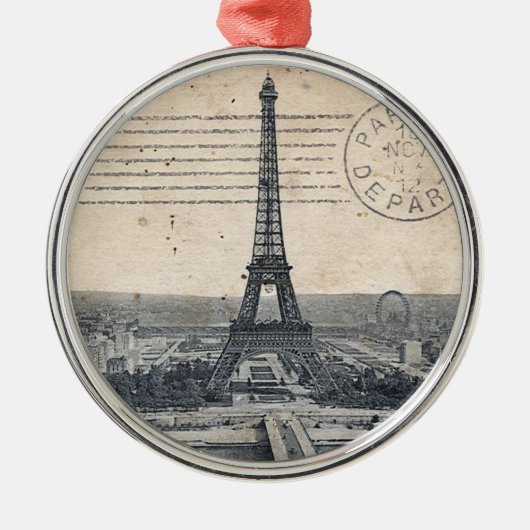 Eiffeltoren Metalen Ornament (Voorkant)