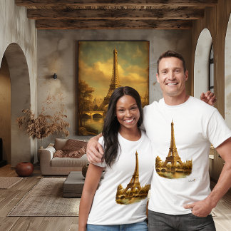Eiffeltoren Mid-Century | Retro Vintage Parijs T-shirt