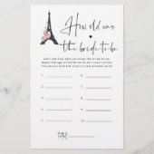 Eiffeltoren minimalistisch waar waren we bruids sp (Voorkant)