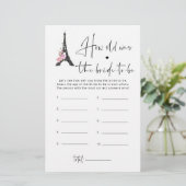 Eiffeltoren minimalistisch waar waren we bruids sp (Staand voorkant)