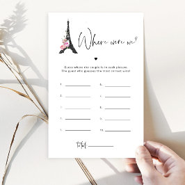 Eiffeltoren minimalistisch waar waren we bruids sp