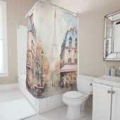 Eiffeltoren mistige herfstdag Parijs Douchegordijn (In situ)