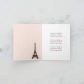 Eiffeltoren Monogrammed Notitiekaarten (Binnen)