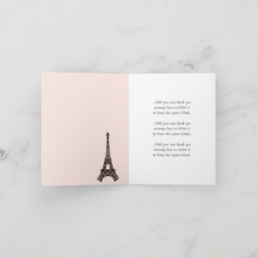 Eiffeltoren Monogrammed Notitiekaarten (Binnen)
