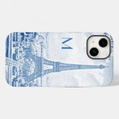  Eiffeltoren, monogrammen Case-Mate iPhone Case (Achterkant (horizontaal))