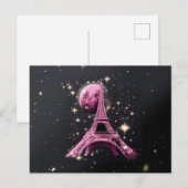 Eiffeltoren Nacht Maan Briefkaart (Voorkant / Achterkant)